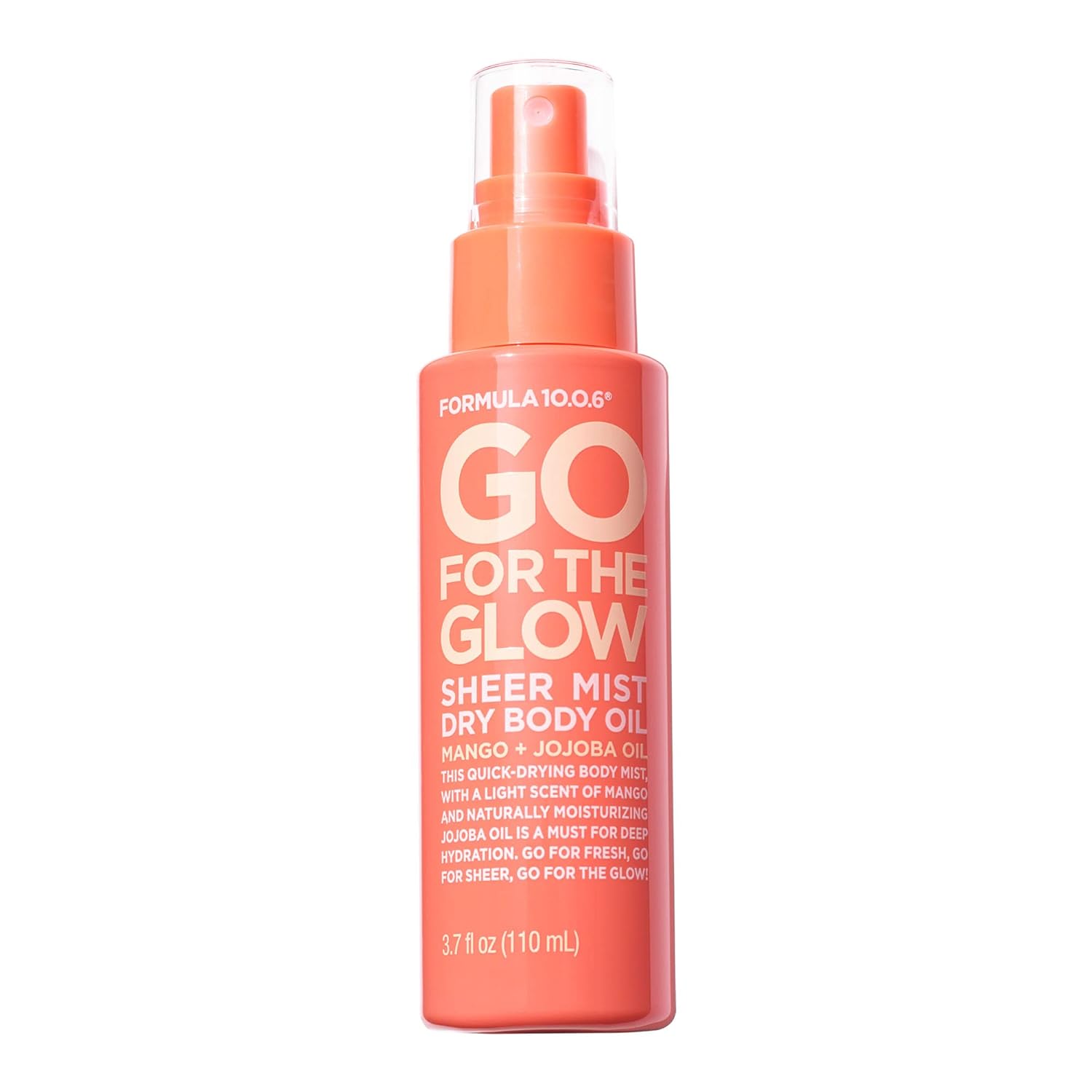FORMULA 10.0.6 - Go for the Glow Dry Body Oil - Sheer Body Mist for Deep Hydration 3.7 fl oz (110ml)