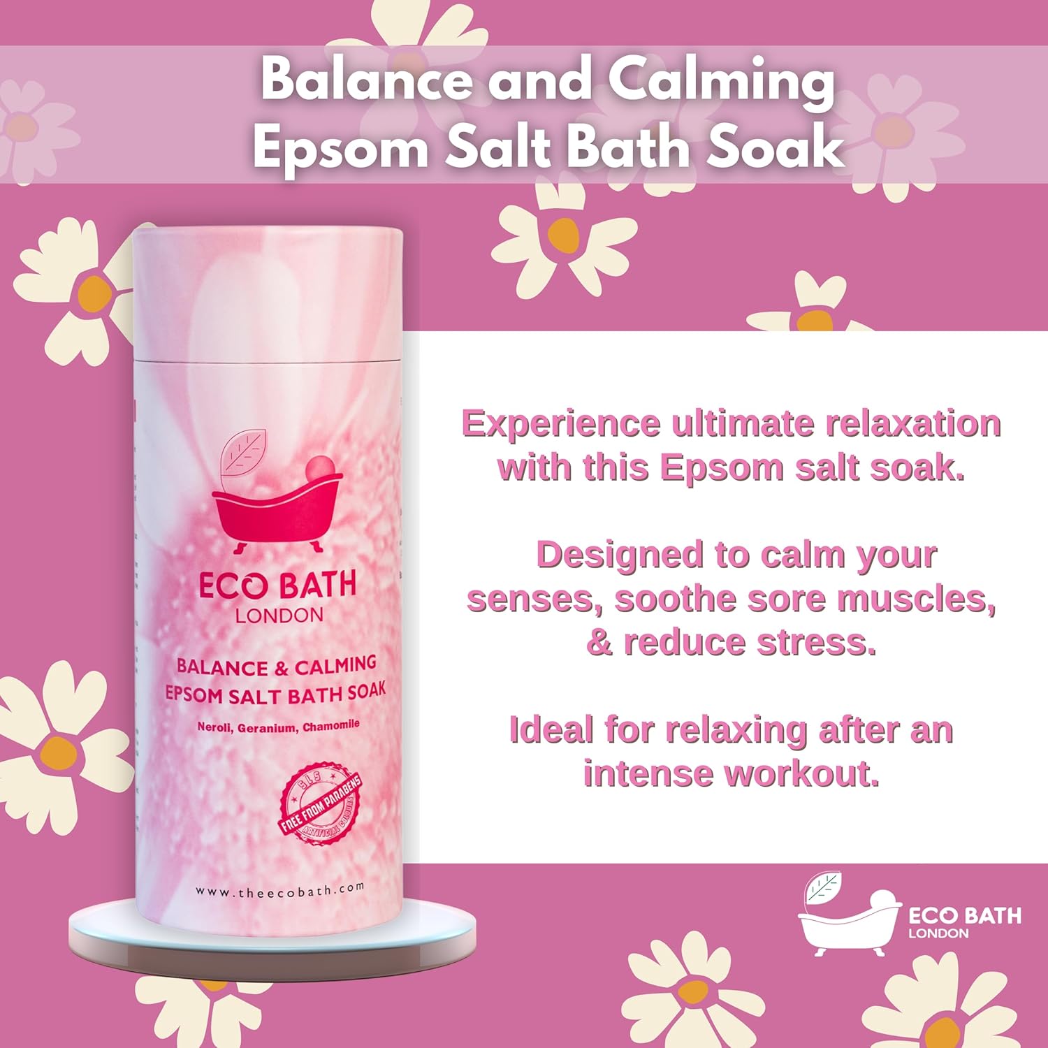 Eco Bath London Balance and Calming Epsom Salt Bath Soak
